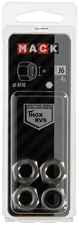 Laden Sie das Bild in Galerie -Viewer, Mack 1019860 - zeskant borgmoer inox a2 4 st m 10 | 10 stuks