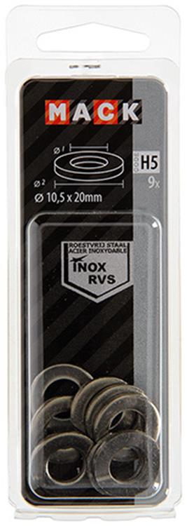 Afbeelding laden in galerijviewer, Mack 1019874 - sluitring inox a2 9 st m10 | 10 stuks
