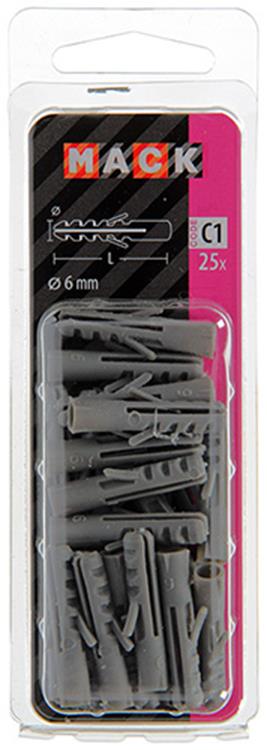 Afbeelding laden in galerijviewer, Mack 1017880 - plug polyethyleen 25 st 6 mm | 5 stuks