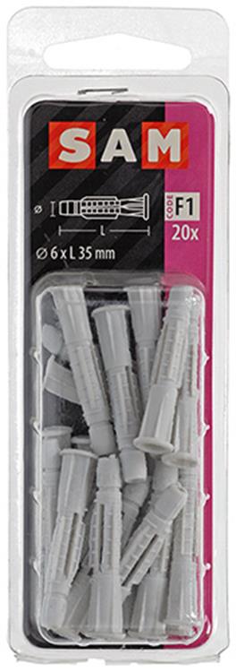 Afbeelding laden in galerijviewer, Mack 1017886 - universeelplug met kraag polyethyl.20st 6 x 35 mm | 5 stuks