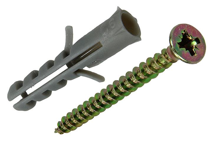 Afbeelding laden in galerijviewer, Mack 1017896 - plug + schroef polyethyleen 20 st 6 mm 4,0 x 40 mm | 5 stuks