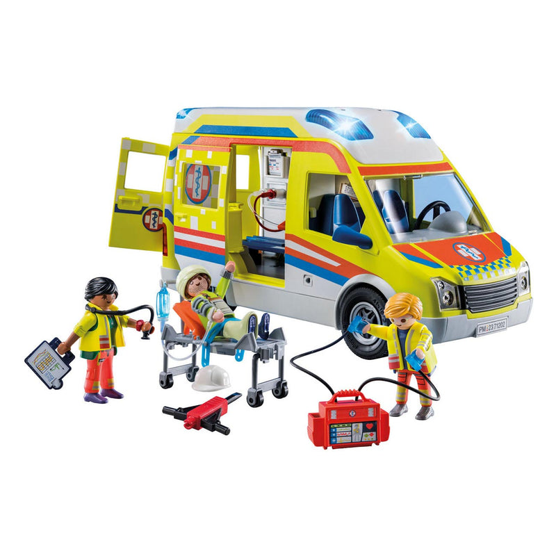Afbeelding laden in galerijviewer, Playmobil city life ambulance met licht en geluid - 71202