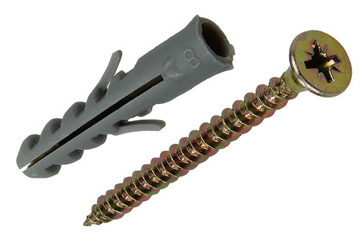 Afbeelding laden in galerijviewer, Mack 1017897 - plug + schroef polyethyleen 10 st 8 mm 5,0 x 50 mm | 5 stuks