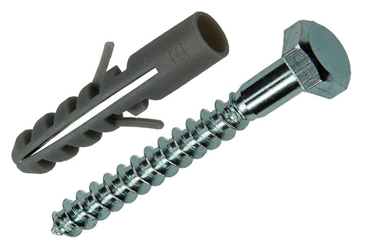 Afbeelding laden in galerijviewer, Mack 1017898 - plug + houtdraadbout polyeth 4 st 10 mm 7x60 mm | 5 stuks