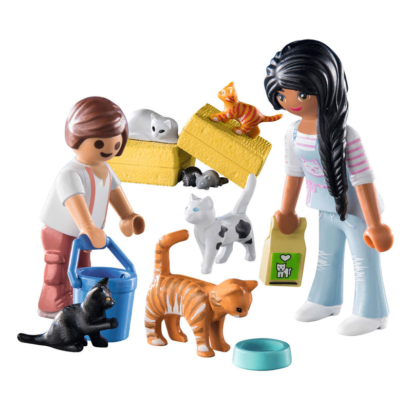 Load image into Gallery viewer, Playmobil Country Kattenfamilie 71309