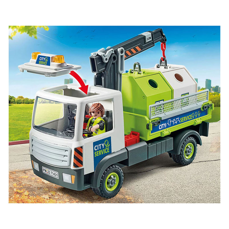 Load image into Gallery viewer, Playmobil City Action Glasbak Ophaaldienst 71431