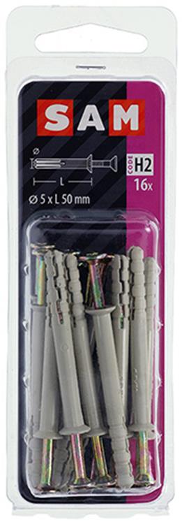 Afbeelding laden in galerijviewer, Mack 1017906 - nylon nagelplug polyamide 16 st 5 x 50 mm | 5 stuks