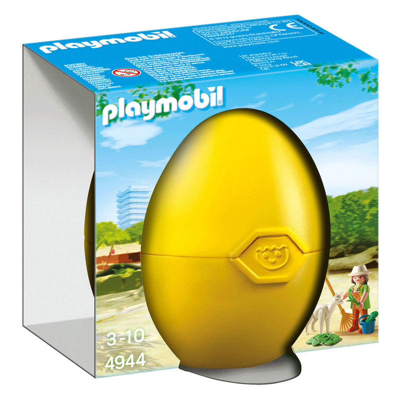 Load image into Gallery viewer, Playmobil dierenverzorger met alpaca in ei - 4944