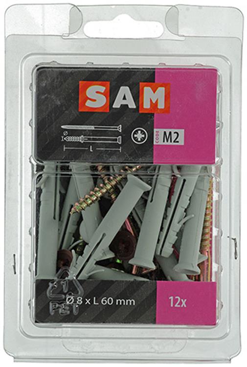 Afbeelding laden in galerijviewer, Mack 1017912 - kozijnplug met schroef polyamide 12 st 8 x 60 mm | 5 stuks