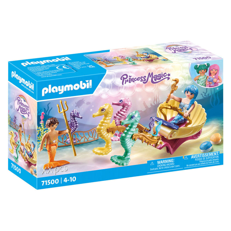 ギャラリービューアに画像をロードする, Playmobil princess magic zeemeermin zeepaard koets - 71500