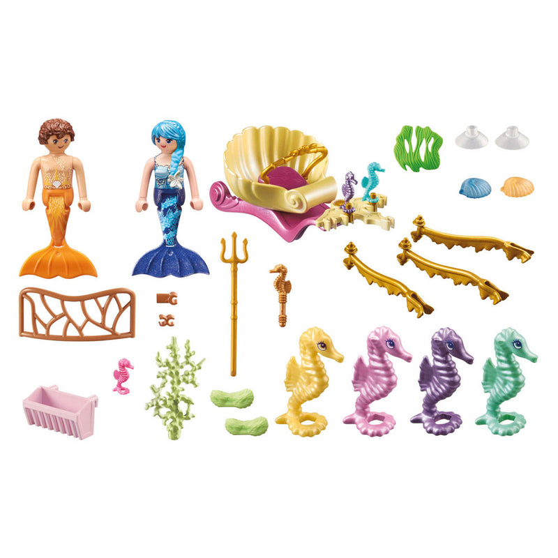 ギャラリービューアに画像をロードする, Playmobil princess magic zeemeermin zeepaard koets - 71500