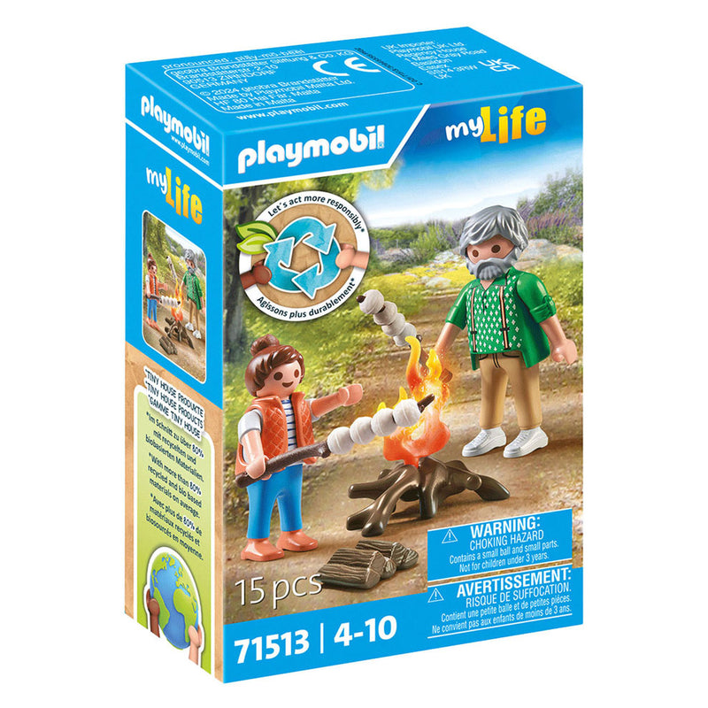 Load image into Gallery viewer, Playmobil my life kampvuur met marshmallows - 71513