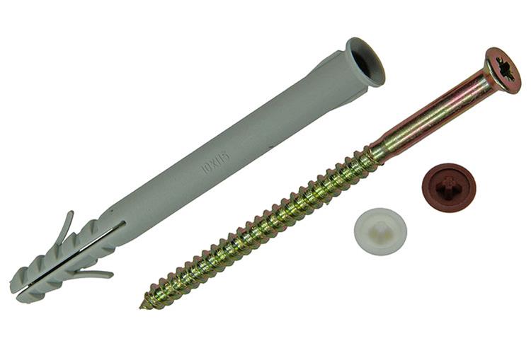 Afbeelding laden in galerijviewer, Mack 1017914 - kozijnplug met schroef polyamide 8 st 10 x 115 mm | 5 stuks