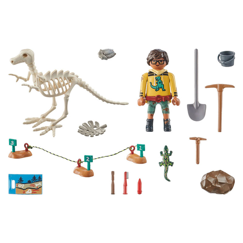 Load image into Gallery viewer, Playmobil dinos opgravingsplaats met dinosaurusskelet 71527