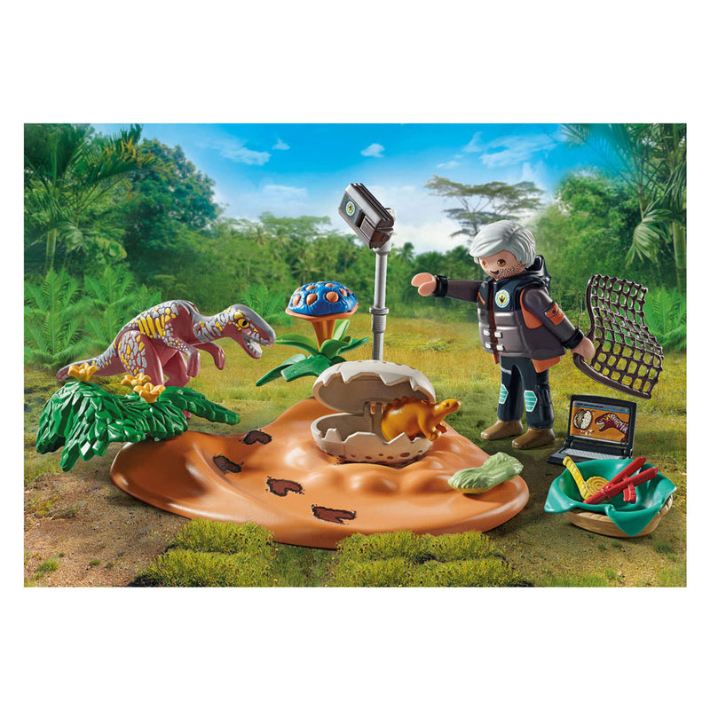 Load image into Gallery viewer, Playmobil dinos stegosaurusnest met eierdief 71526