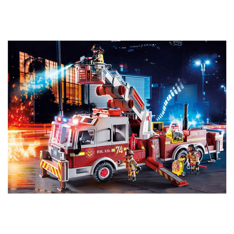 Load image into Gallery viewer, PLAYMOBIL Action Heroes Brandweerwagen: US Tower Ladder 70935