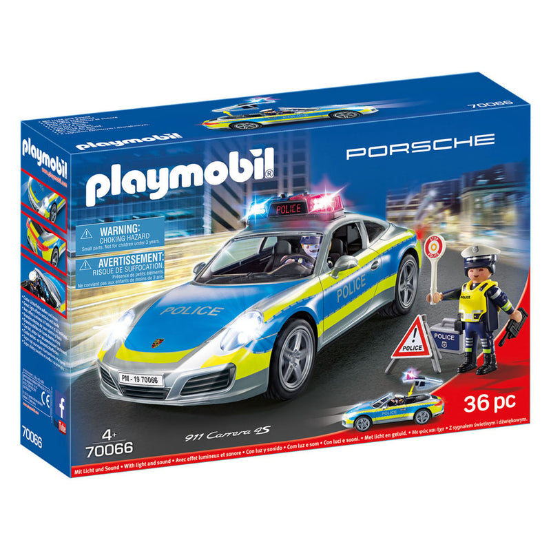 Load image into Gallery viewer, Playmobil PLAYMOBIL Porsche 911 4S Politie Wit 70066