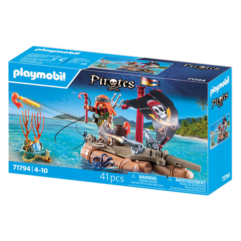 Afbeelding laden in galerijviewer, Playmobil pirates piratenvlot met schat - 71793