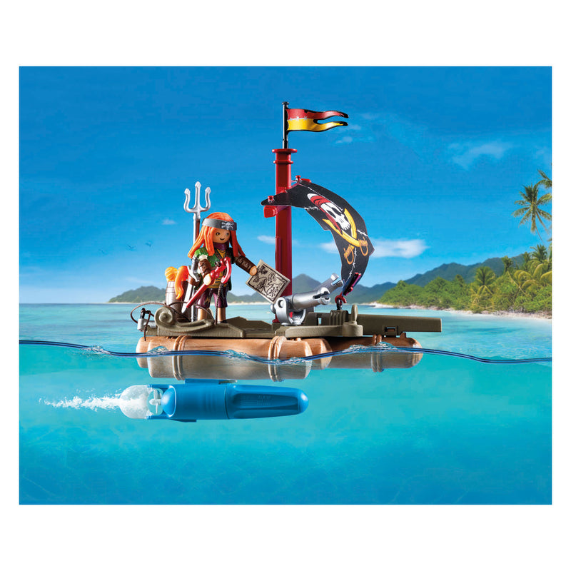 Afbeelding laden in galerijviewer, Playmobil pirates piratenvlot met schat - 71793