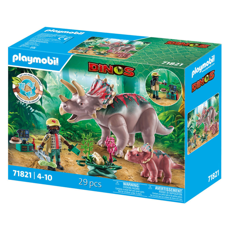 Afbeelding laden in galerijviewer, Playmobil dinos triceratops familie - 71821