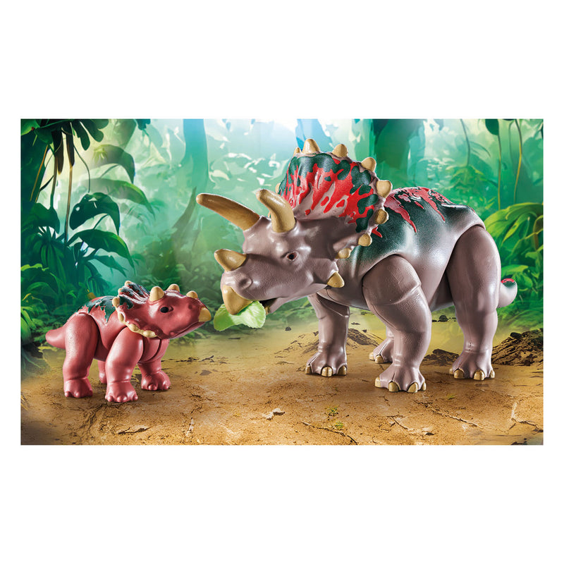 Afbeelding laden in galerijviewer, Playmobil dinos triceratops familie - 71821