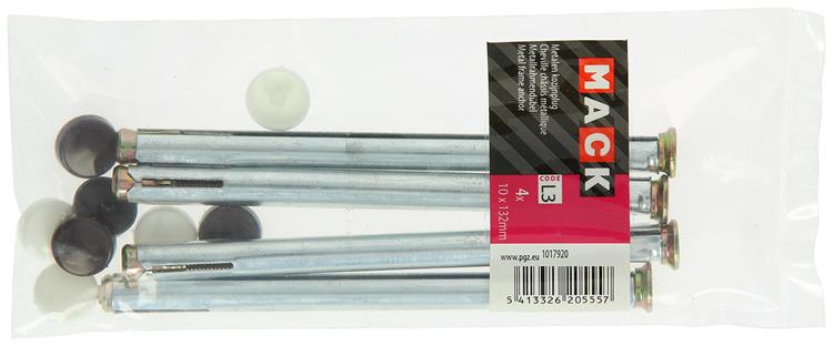 Chargez l'image dans la visionneuse de la galerie, Mack 1017920 - metalen kozijnplug staal verzinkt 4 st 10 x 130 mm | 5 stuks