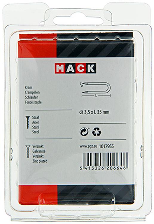 Laden Sie das Bild in Galerie -Viewer, Mack 1017955 - kram staal verzinkt 250 gr 3,5 x 35 mm | 5 stuks