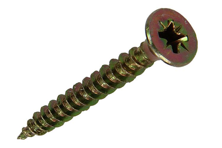 Afbeelding laden in galerijviewer, Mack 1017986 - spaanplaatschroef vz kop geelverz. 30st 5,0 x 40 mm | 5 stuks