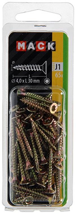 Laden Sie das Bild in Galerie -Viewer, Mack 1018010 - spaanplschr.vzkop-zelfb. geelverz. 65 st 4,0 x 30 mm | 5 stuks