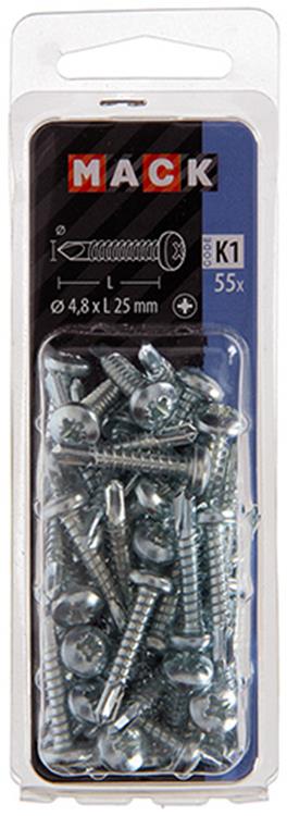 Afbeelding laden in galerijviewer, Mack 1018086 - zelfborende schroef cylkop verz 55st 4,8 x 25 mm | 5 stuks