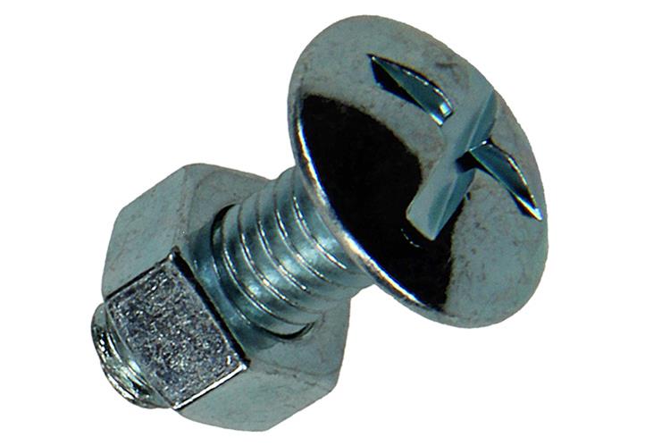 Afbeelding laden in galerijviewer, Mack 1018099 - kachelbout + moer staal verzinkt 45 st m6 x 16 mm | 5 stuks