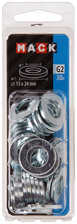 ギャラリービューアに画像をロードする, Mack 1018120 - sluitring staal verzinkt 30 st 13 x 24 mm | 5 stuks