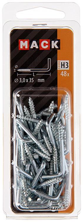 Afbeelding laden in galerijviewer, Mack 1018143 - schroefduim staal verzinkt 48 st 3,0 x 35 mm | 5 stuks