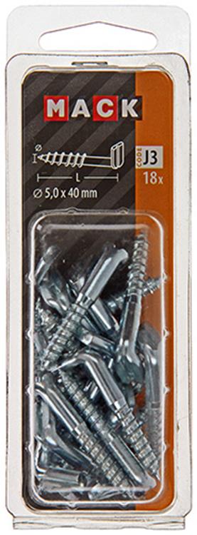 Afbeelding laden in galerijviewer, Mack 1018149 - schroefduim met gleuf verzinkt18 st 5,0 x 40 mm | 5 stuks