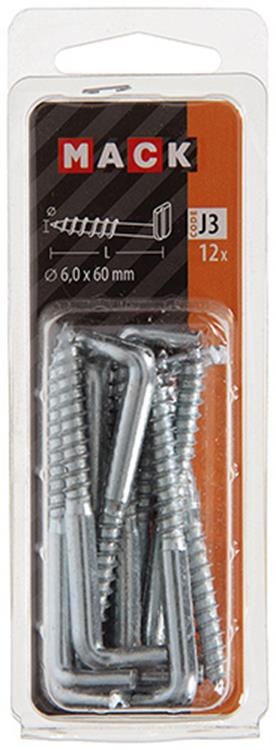 Afbeelding laden in galerijviewer, Mack 1018151 - schroefduim met gleuf verzinkt12 st 6,0 x 60 mm | 5 stuks