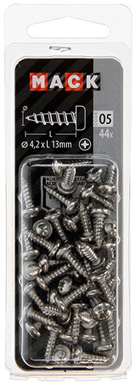 Afbeelding laden in galerijviewer, Mack 1020017 - zelftappende schroef cyl.kop a2 44 st 4,2 x 13 mm | 5 stuks