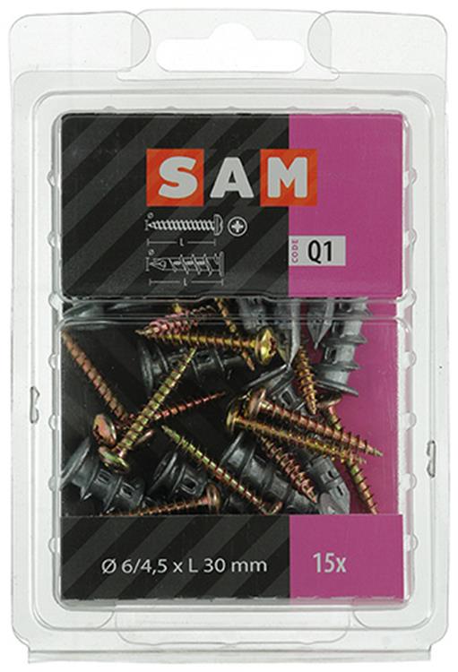 Afbeelding laden in galerijviewer, Mack 1018161 - boorplug vr gipskartplt + schr. zamac 15st 6 x 38 mm | 5 stuks