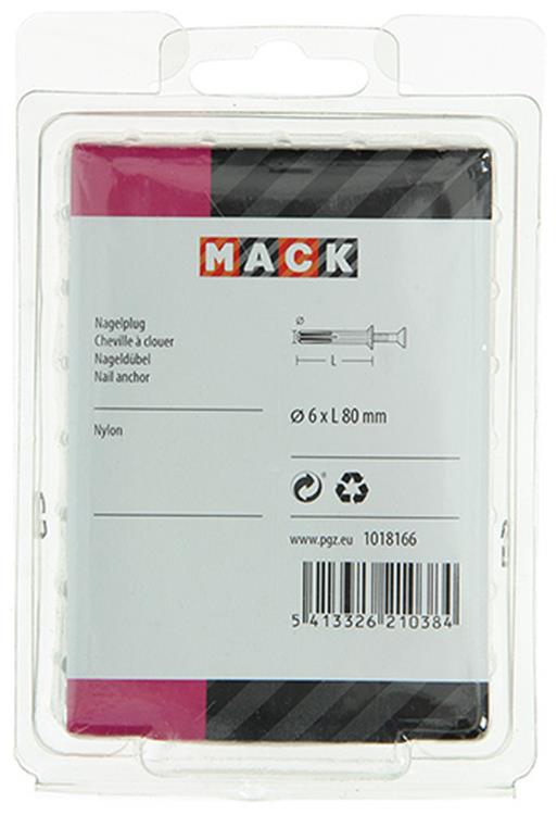 Afbeelding laden in galerijviewer, Mack 1018166 - nylon nagelplug polyamide 30 st 6 x 80 mm | 3 stuks