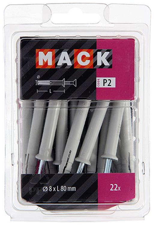 Afbeelding laden in galerijviewer, Mack 1018168 - nylon nagelplug polyamide 22 st 8 x 80 mm | 3 stuks