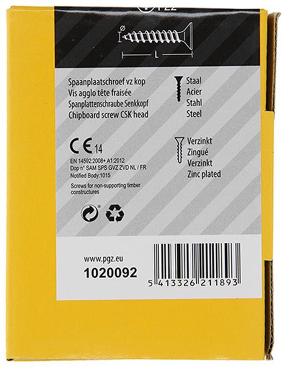 Afbeelding laden in galerijviewer, Mack 1020092 - spaanplaatschroef vz kop geel vz 200 st 4,0 x 30 mm | 5 stuks