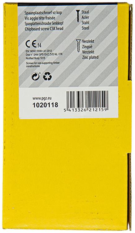 Afbeelding laden in galerijviewer, Mack 1020118 - spaanplaatschroef vz kop geelvz 100 st 5,0 x 80 mm | 3 stuks