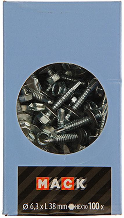 Chargez l'image dans la visionneuse de la galerie, Mack 1020187 - zelfbor.schroef zeskt kop epdm-vz 100st 6,3 x 38 mm | 2 stuks