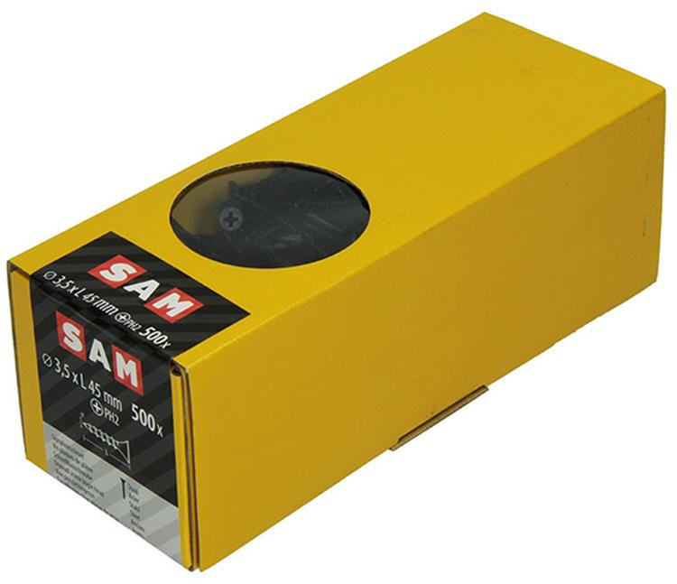 Afbeelding laden in galerijviewer, Mack 1020276 - gipsplaatschroef zwart gefosfat. 500 st 3,5 x 45 mm | 1 stuks