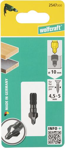 Afbeelding laden in galerijviewer, Wolfcraft verzinkboor | ws | 6-kant | ø4-10mm | 1 stuk - 2547000