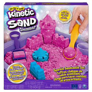 Load image into Gallery viewer, Spinmaster kinetic sand sparkling sandcastle pink