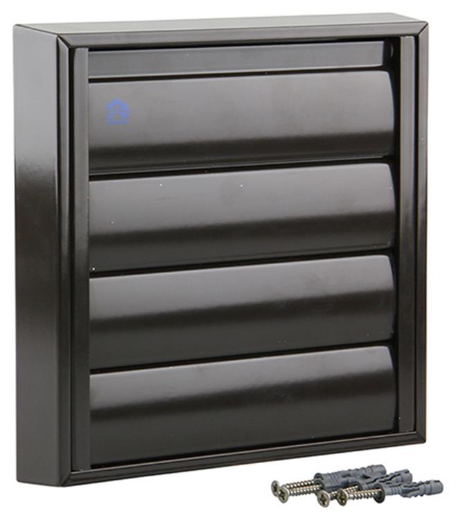 Afbeelding laden in galerijviewer, Renson 1006252 - dampkaprooster opbouw 433 alu ral 8019 173x173mm | 2 stuks