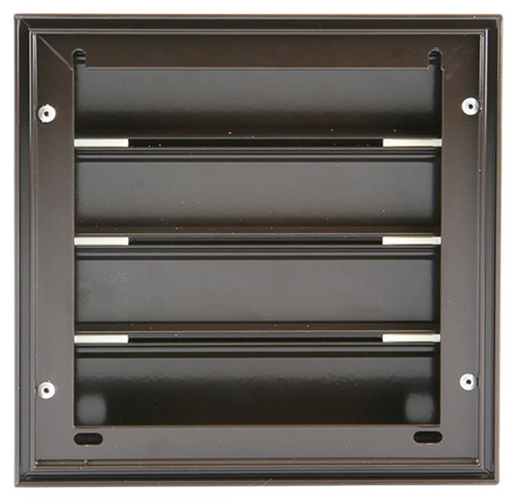Afbeelding laden in galerijviewer, Renson 1006252 - dampkaprooster opbouw 433 alu ral 8019 173x173mm | 2 stuks