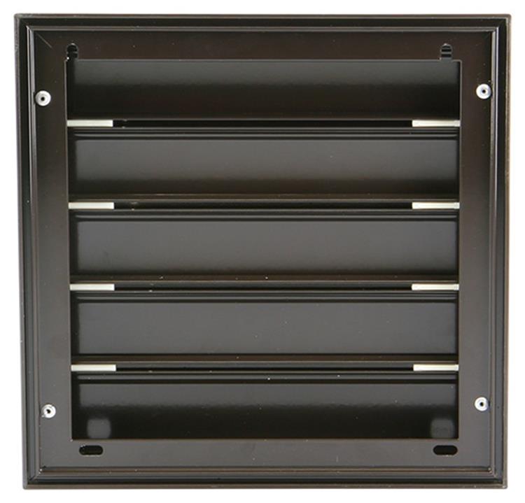 Afbeelding laden in galerijviewer, Renson 1006255 - dampkaprooster opbouw 433 alu ral 8019 210x210mm | 2 stuks