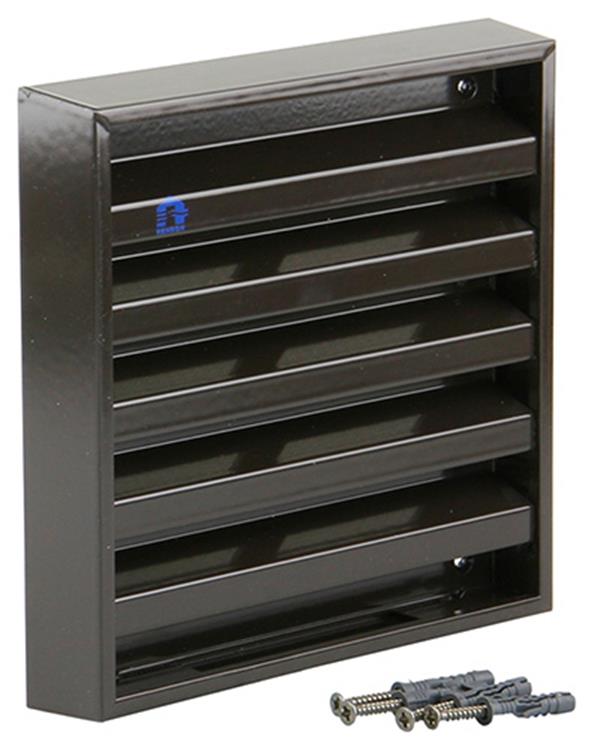 Afbeelding laden in galerijviewer, Renson 1006234 - muurrooster opbouw 431 alu ral8019 165x165mm | 2 stuks