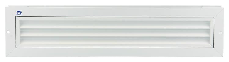 Afbeelding laden in galerijviewer, Renson 1006215 - deurrooster 461 alu ral 9010 425x76mm | 2 stuks